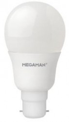 Megaman LED GLS, 8.5W, 2800K, B22, Opal, 600lm, Dimmable