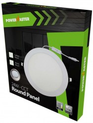 Powermaster 24W LED Slim Round Panel, 280mm cut-out, CCT-Switch