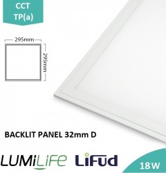  LUMiLife Backlit TPA-Rated Panel, 300x300, 18W, CCT, UGR<19, 5yrs