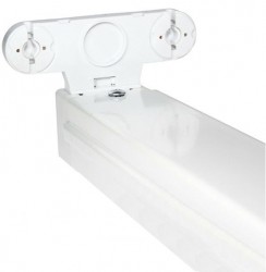 Powermaster LED-Ready IP20 T8 Tube Fitting, 4ft Twin