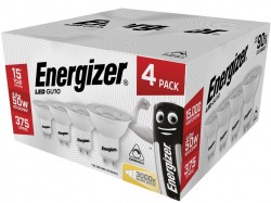 4PACK Energizer LED GU10, 3.6W=50W, 3000K, 36D, Dimmable