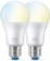 Philips WIZ LED GLS Twin Pack, 7W, E27 2700K-6500K Tunable Smart Bulb