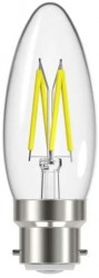 Energizer LED Candle, 5W~40W, B22, Clear Filament, 2700K, Dimmable