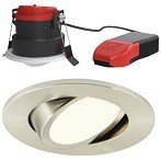Ansell Prism Pro Fire Rated Gimbal Downlight 7W, CCT, Satin Chrome, APRILEDP/G/SC