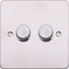 MK Edge 2G DOUBLE 2 WAY LED Dimmer, 8-48W, Brushed SS
