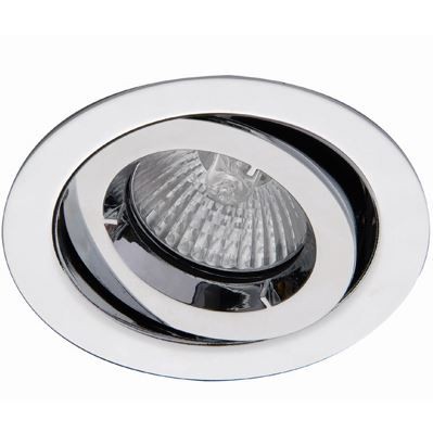Ansell iCage Mini, Fire Rated Downlight Fitting, GIMBLE, CHROME