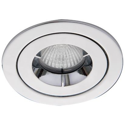 Ansell iCage Mini, Fire Rated Downlight Fitting, IP65 Shower, CHROME