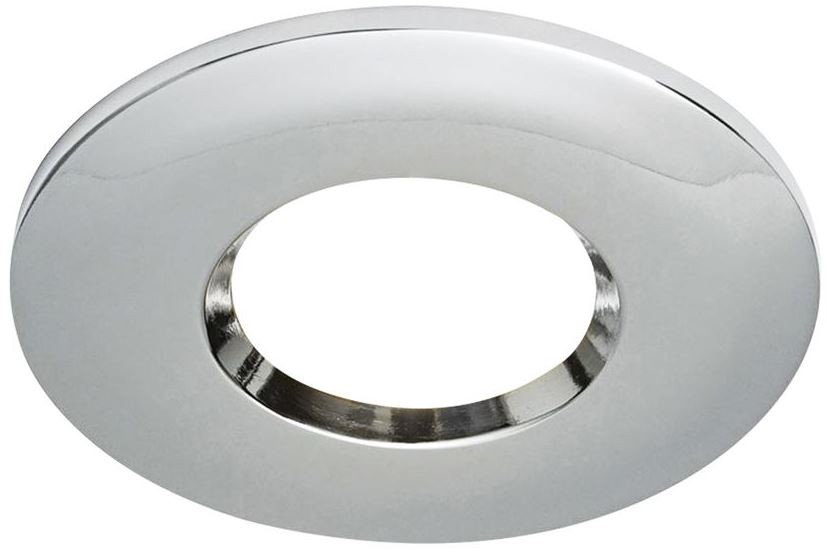 Powermaster Fire Rated IP65 Downlight, Clip-On Chrome Bezel