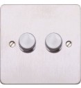 MK Edge 2G DOUBLE 2 WAY LED Dimmer, 8-48W, Brushed SS
