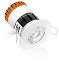 Aurora Enlite E8 Fire-Rated LED Downlight, IP65, 8W, Dimmable, 3000K