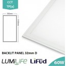 LUMiLife Backlit LED Panel, 1200x600, 60W, CCT, UGR