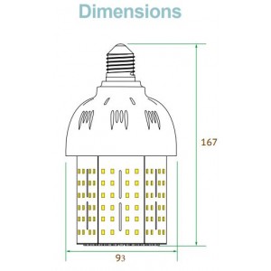 Heathfield LED ECO Corn Lamp, 20W, E27, 1yr