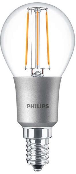 konjugat Døde i verden heltinde Philips LED Classic Filament Luster 4.5W=40W, 2700K, E14, Dimmable